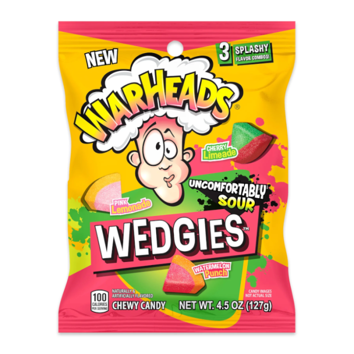 Warheads Wedgies Peg Bag 4.5oz (127g)